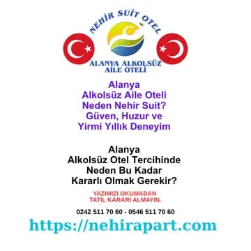 <div>Alanya'da alkolsüz muhafazakar aile apart oteli Nehir Suit. Helal mutfak, kaydıraklı havuz, Kleopatra'ya 100 m. WhatsApp'tan dairenizi canlı görün!</div>