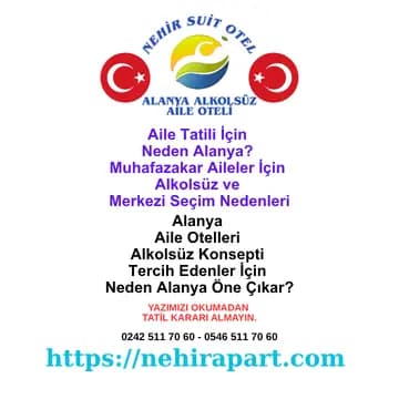 Aile tatili için neden Alanya? Bodrum gürültüsü ve Çeşme fiyatları olmadan; alkolsüz tesis, hanım saati ve merkezi konumla huzurlu aile tatili.