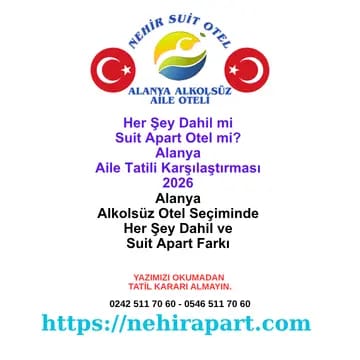 Aile Tatili Otel Tercihinde Her Şey Dahil mi Suit Apart mı? Alanya Alkolsüz Otel Karar Rehberi ⚖️