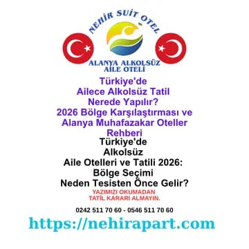 Türkiye'de ailece alkolsüz tatil nerede yapılır? Antalya, Side, Kapadokya ve Alanya bölge karşılaştırması. Nehir Suit Otel Alanya merkez, kumlu plaj, helal sofra.