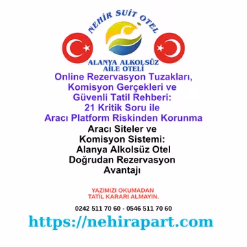 Online otel rezervasyonunda 4 güvenlik kriteri: resmi site, tüzel kişi IBAN, MERSİS sorgu, kaşeli voucher. Sahte site filtresi ve komisyonsuz rezervasyon.