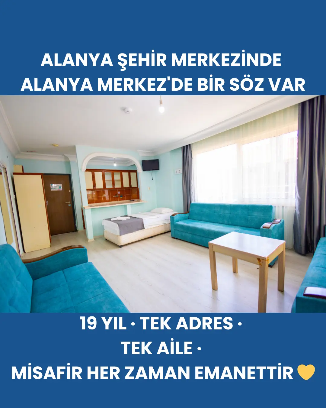 Yenilenmiş Aile Odası Salonu + 1 TV ile 1 Klima Bulunmaktadır.